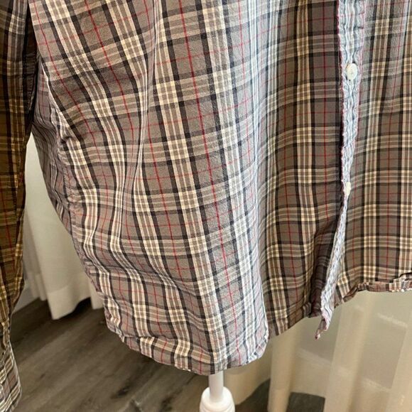 Eddie Bauer Legend Wash Plaid Button Front Shirt SZ L - Picture 6 of 16
